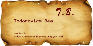 Todorovics Bea névjegykártya
